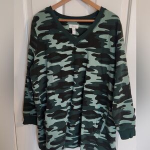 Camo Green Women's Tunic Top